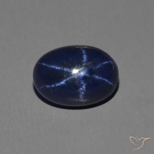1.76ct Natural Azul oscuro Zafiro estrella, Ovalada, Opaco