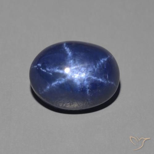 2.50ct Natural Azul oscuro Zafiro estrella, Ovalada, Opaco