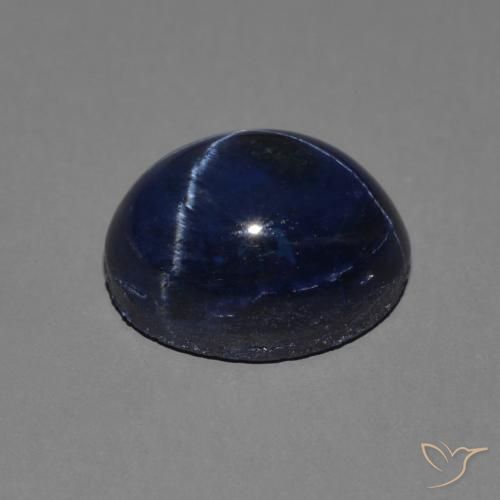 Zafiro estrella Azul marino natural de 3.60 ct, Ovalada, Opaco