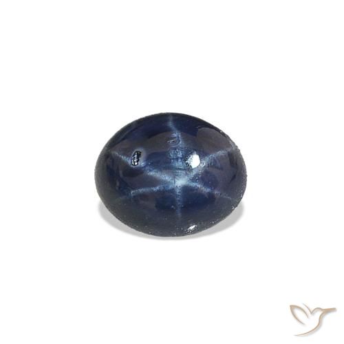 0.56ct Azul marino intenso Zafiro estrella, Ovalada, Opaco