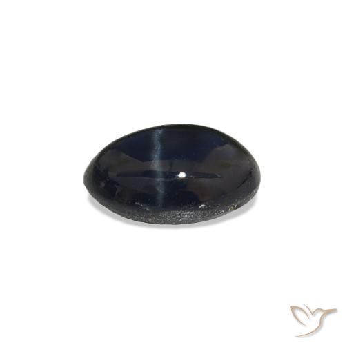 Zafiro estrella Azul oscuro natural de 1.85 ct, Corte Óvalo, Opaco