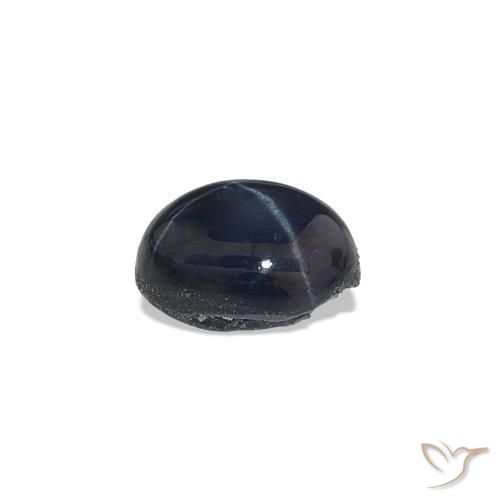Zafiro estrella Azul noche natural de 0.68 ct, Corte Óvalo, Opaco