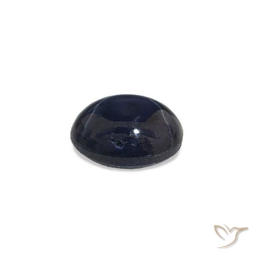 Zafiro estrella Azul marino intenso natural de 0.55 ct, Corte Óvalo, Opaco