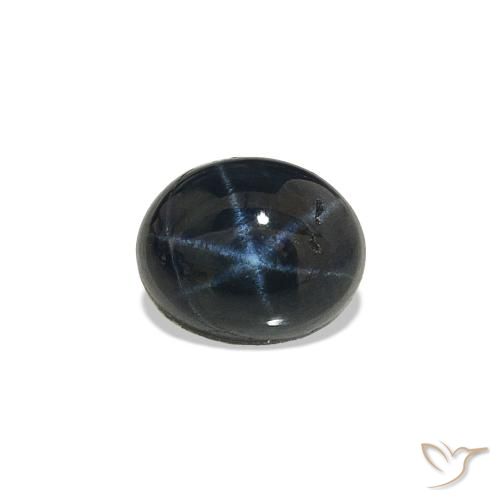 0.90ct Azul noche Zafiro estrella, Ovalada, Opaco