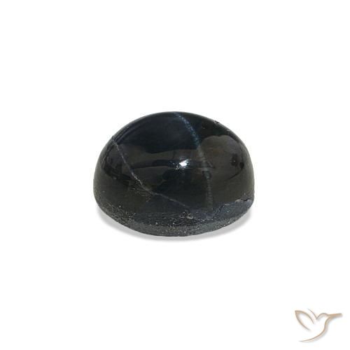 Zafiro estrella Azul noche natural de 0.90 ct, Corte Óvalo, Opaco