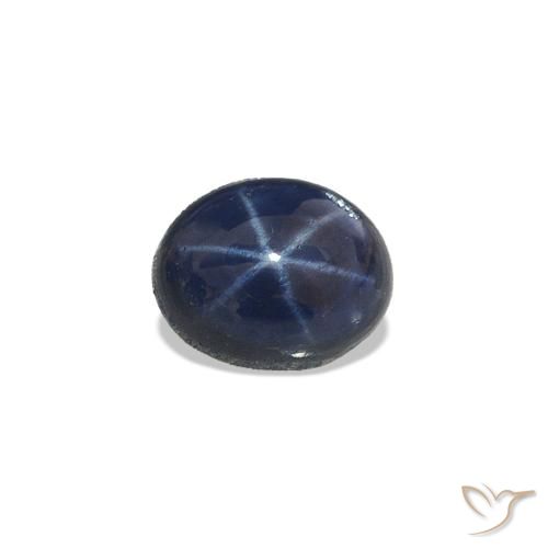 0.62ct Azul marino intenso Zafiro estrella, Ovalada, Opaco