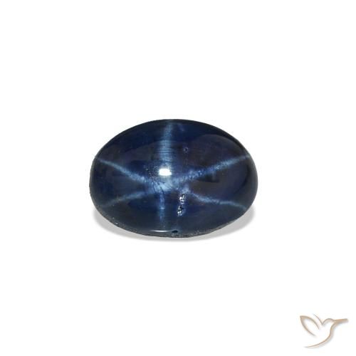 0.61ct Azul marino intenso Zafiro estrella Piedras Preciosas, Ovalada, Opaco