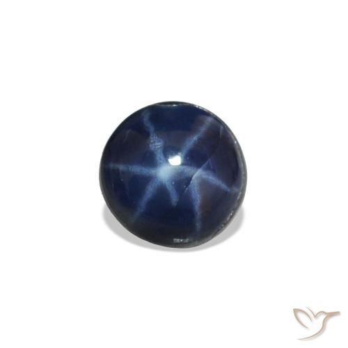 0.62ct Azul oscuro Zafiro estrella, Redondo, Opaco
