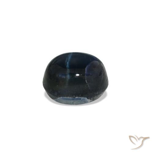 Zafiro estrella Azul oscuro natural de 0.94 ct, Ovalada, Opaco