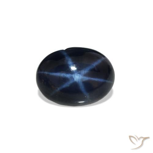 Zafiro estrella Azul marino intenso natural de 1.15 ct, Ovalada, Opaco