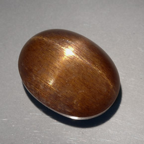 Piedra sol estrella marrón natural de 23,68 ct, corte óvalo, opaco