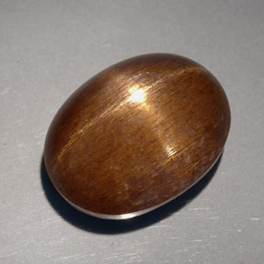 Piedra sol estrella marrón natural de 23,68 ct, corte óvalo, opaco