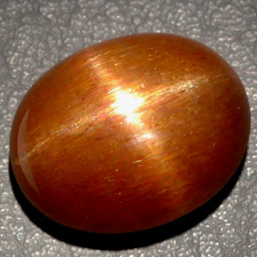 Piedra sol estrella marrón natural de 27,65 ct, corte óvalo, opaco