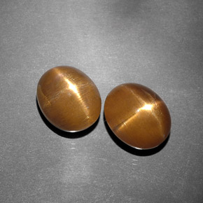 Gemas de piedra sol estrella marrón natural de  ct, corte óvalo, opaco