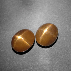 Gemas de piedra sol estrella marrón natural de  ct, corte óvalo, opaco