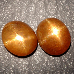 Gemas de Piedra solar estrella Marrón-oro natural de  ct, Corte Óvalo, Opaco