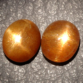 Gemas de Piedra solar estrella Marrón-oro natural de  ct, Corte Óvalo, Opaco