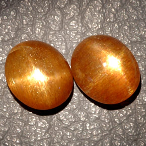 Gemas de Piedra solar estrella Marrón-oro natural de  ct, Corte Óvalo, Opaco