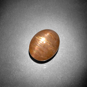 Piedra solar estrella Marrón-oro natural de 5.57 ct, Corte Óvalo, Opaco