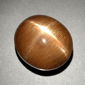 Piedra solar estrella Marrón-oro natural de 6.93 ct, Corte Óvalo, Opaco