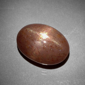 Piedra solar estrella Marrón-oro natural de 6.85 ct, Corte Óvalo, Opaco