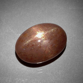 Piedra solar estrella Marrón-oro natural de 6.85 ct, Corte Óvalo, Opaco