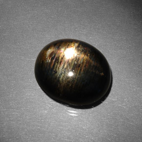 Piedra sol estrella marrón natural de 10,22 ct, corte óvalo, opaco