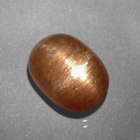 Piedra sol estrella marrón natural de 2,81 ct, corte óvalo, opaco