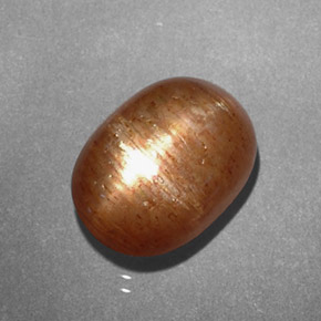 Piedra sol estrella marrón natural de 2,81 ct, corte óvalo, opaco