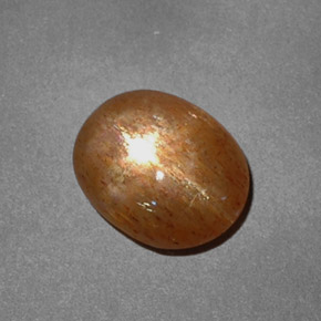 Piedra solar estrella Marrón-oro natural de 1.61 ct, Corte Óvalo, Opaco