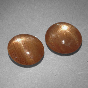 Gemas de Piedra solar estrella Marrón-oro natural de  ct, Corte Óvalo, Opaco