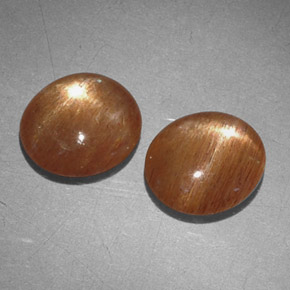 Gemas de Piedra solar estrella Marrón-oro natural de  ct, Corte Óvalo, Opaco