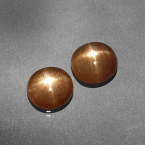 Gemas de Piedra solar estrella Marrón-oro natural de  ct, Corte Óvalo, Opaco