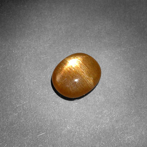 Piedra sol estrella marrón natural de 1,18 ct, corte óvalo, opaco