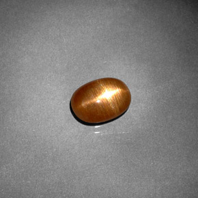 Piedra sol estrella marrón natural de 1,16 ct, corte óvalo, opaco