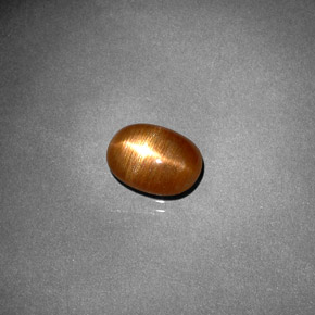 Piedra sol estrella marrón natural de 1,16 ct, corte óvalo, opaco