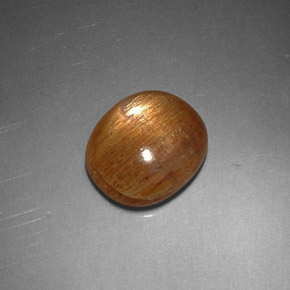 Piedra sol estrella marrón natural de 1,62 ct, corte óvalo, opaco