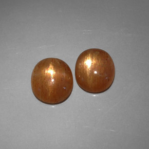 Gemas de Piedra solar estrella Marrón-oro natural de  ct, Corte Óvalo, Translúcido