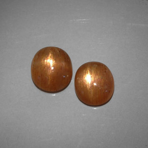 Gemas de Piedra solar estrella Marrón-oro natural de  ct, Corte Óvalo, Translúcido