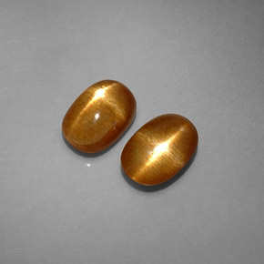 Gemas de piedra sol estrella marrón natural de  ct, corte óvalo, opaco