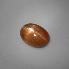 Piedra sol estrella marrón natural de 1,64 ct, corte óvalo, opaco