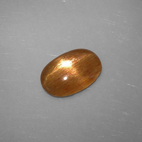 Piedra solar estrella Marrón-oro natural de 1.08 ct, Corte Óvalo, Translúcido