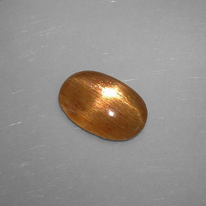 Piedra solar estrella Marrón-oro natural de 1.08 ct, Corte Óvalo, Translúcido