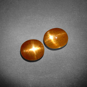 Gemas de Piedra solar estrella Marrón-oro natural de  ct, Corte Óvalo, Opaco