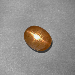 Piedra sol estrella marrón natural de 1,01 ct, corte óvalo, opaco