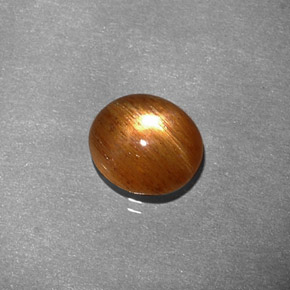 Piedra solar estrella Marrón-oro natural de 1.34 ct, Corte Óvalo, Opaco