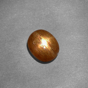 Piedra solar estrella Marrón-oro natural de 1.07 ct, Corte Óvalo, Opaco