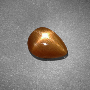 Piedra solar estrella Marrón-oro natural de 1.25 ct, En forma de pera, Opaco