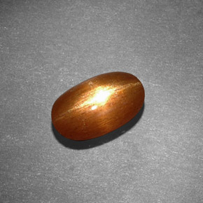 Piedra sol estrella marrón natural de 1,53 ct, corte óvalo, opaco