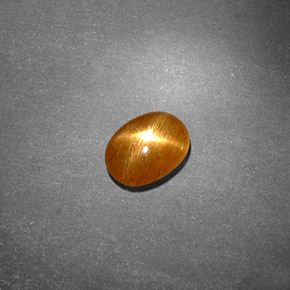 Piedra sol estrella marrón natural de 0,70 ct, corte óvalo, opaco